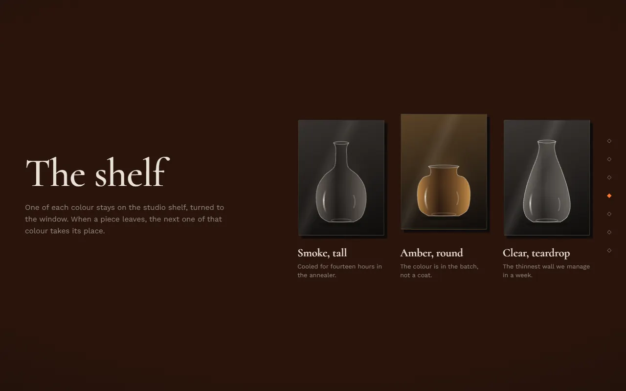 Screenshot of the The shelf section of the Cinder site