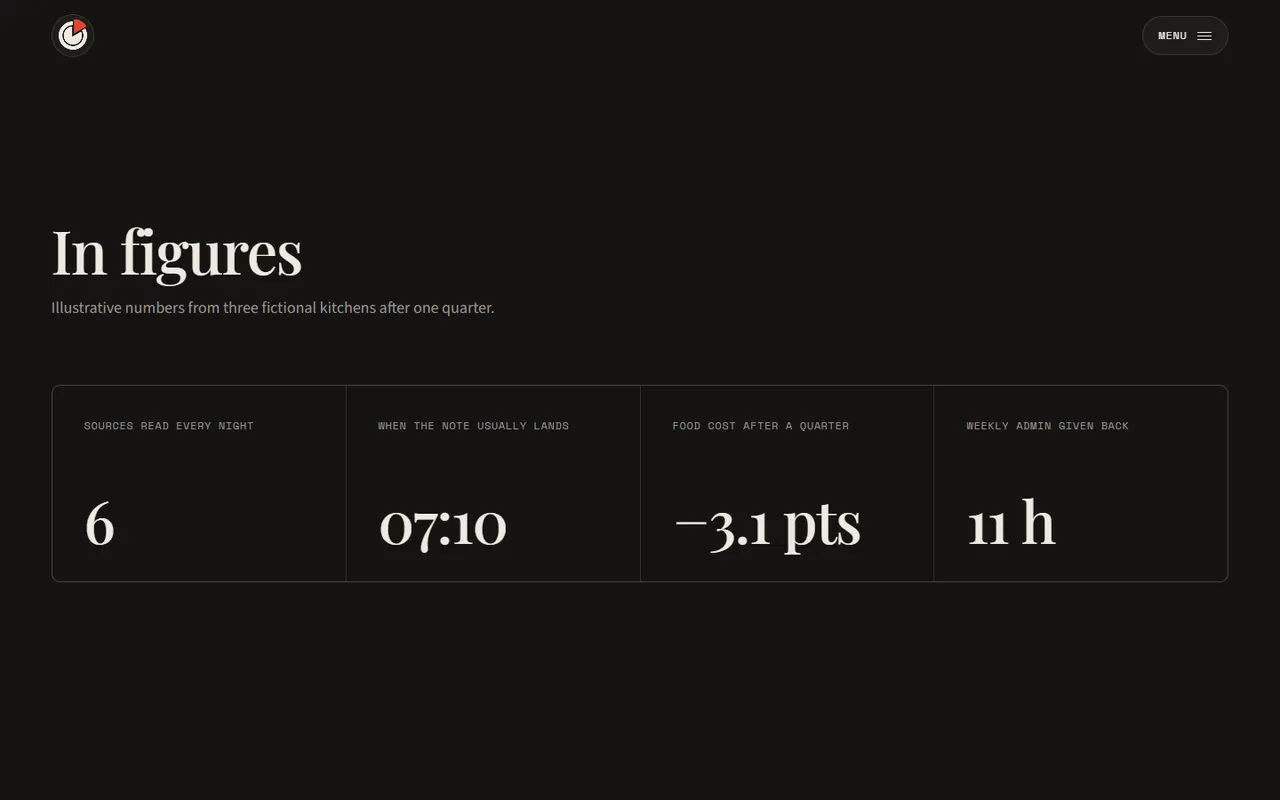 Screenshot of the In figures section of the Meridian site