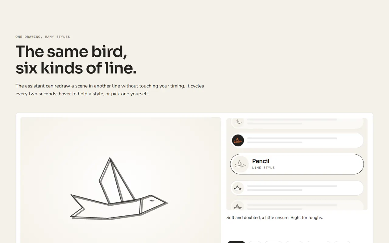 Screenshot of the Styles section of the Quill site